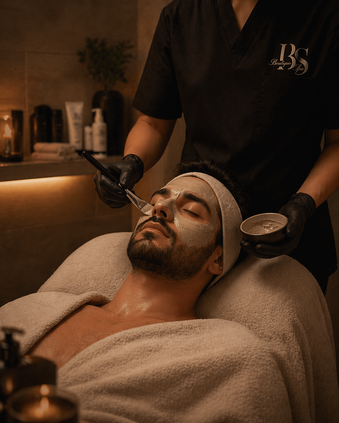 Men’s facial and skincare treatment at Boutique Spa Abu Dhabi