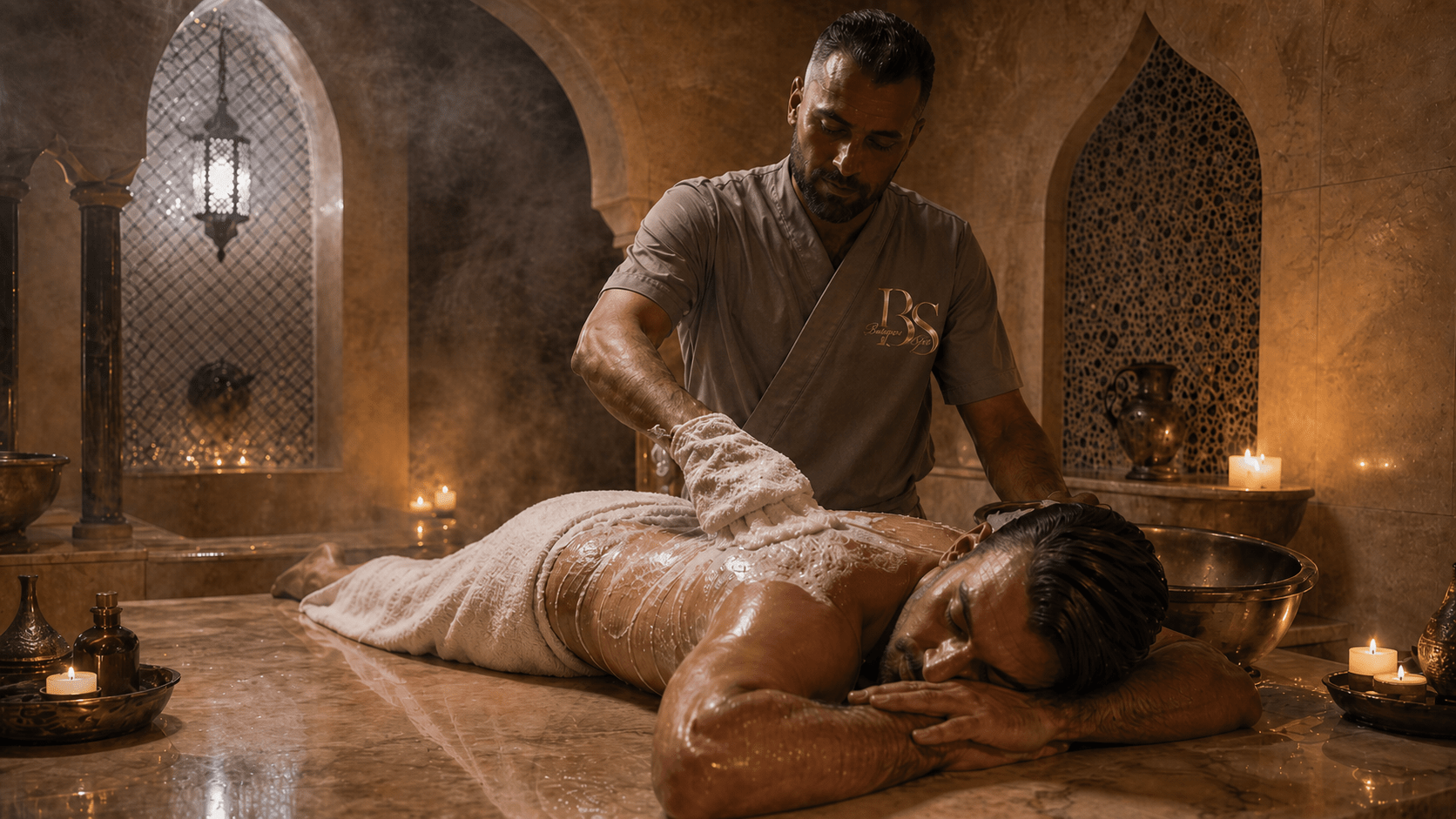 Traditional Moroccan bath for men at Boutique Spa Abu Dhabi